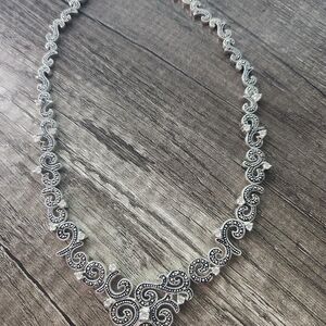 Intricate Silver Swirl Necklace